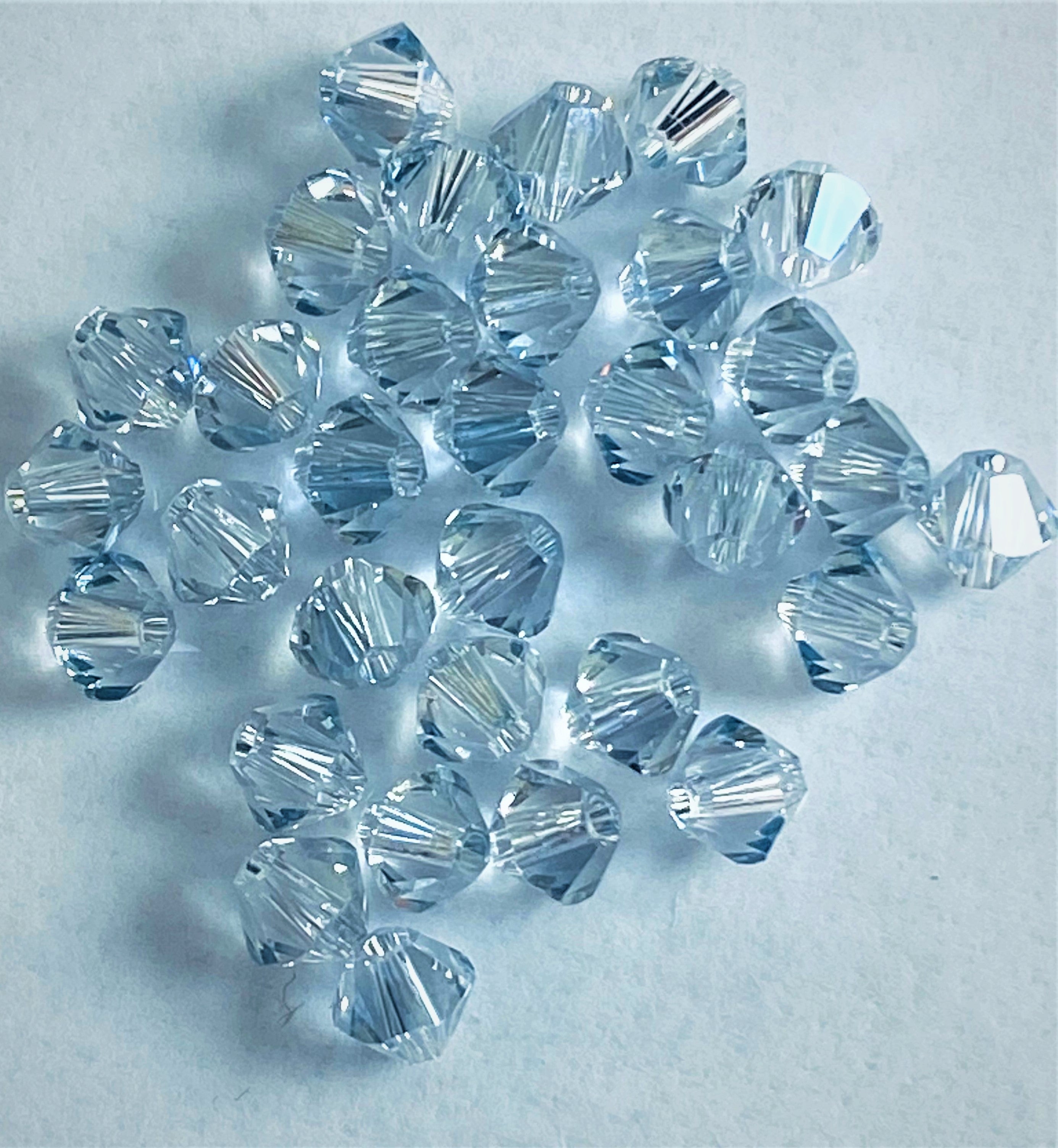 Bicone 4 - Cristal Ombré Bleu (25 pces)