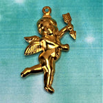 Pendentif - Acier inoxydable - Cupidon 18k plaqué or 