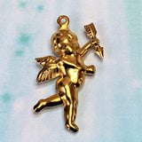 Pendentif - Acier inoxydable - Cupidon 18k plaqué or 