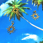 Pendentif éclipse solaire en acier inoxydable, soleil (1 pce)