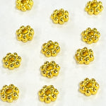Alliage daisy séparateurs perles de style tibétain, fleur, or (10 pces)