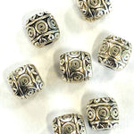 Baril de style tibétain Argent antique (10 pces)