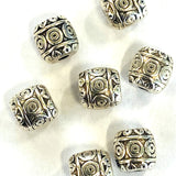 Baril de style tibétain Argent antique (10 pces)