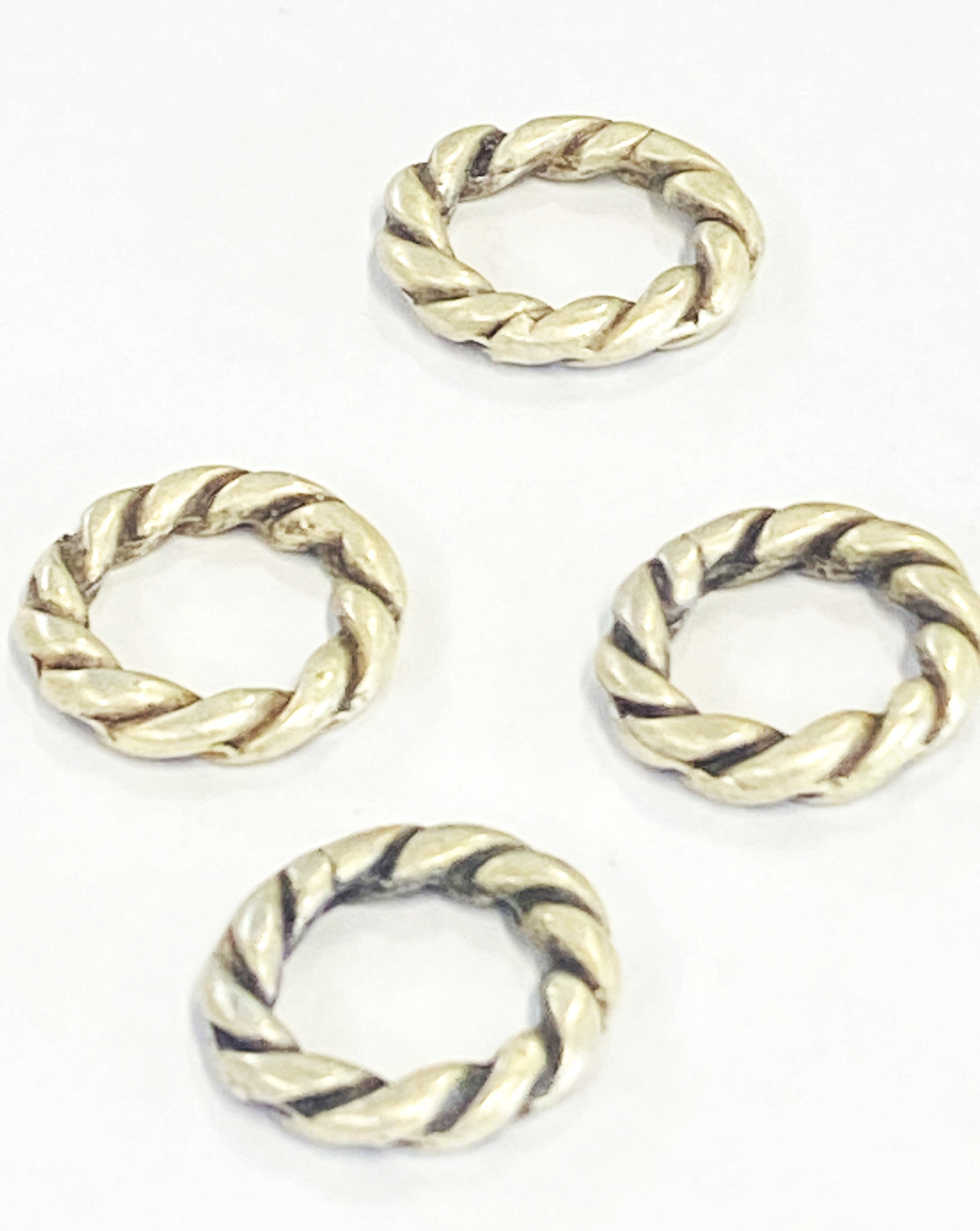 Anneau 18 mm - Argent vieilli -  (1 pce)