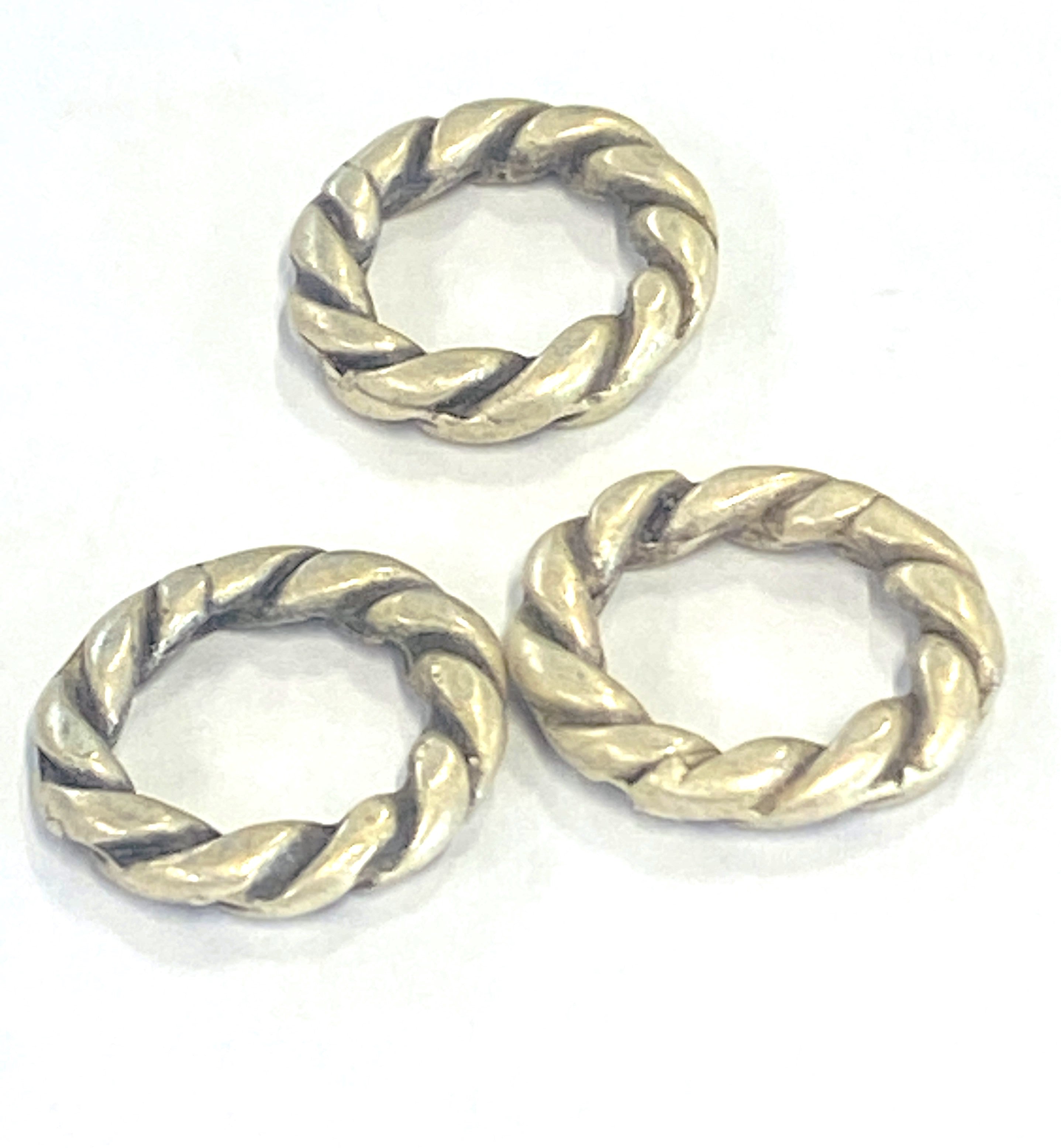 Anneau 18 mm - Argent vieilli -  (1 pce)