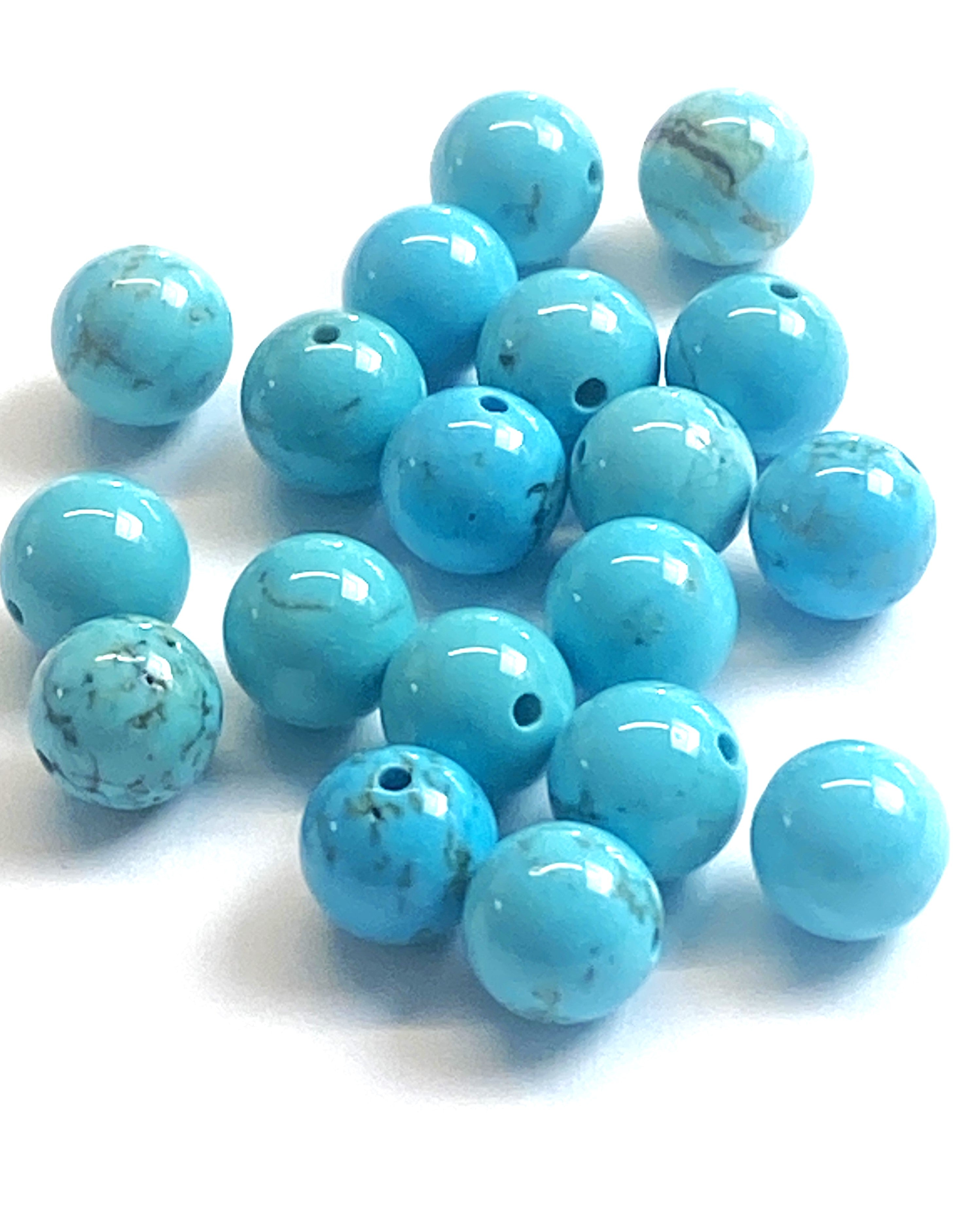 Ronde 8 - Perle en Howlite naturelle teintée - (10 pces)