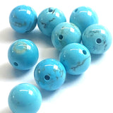 Ronde 8 - Perle en Howlite naturelle teintée - (10 pces)