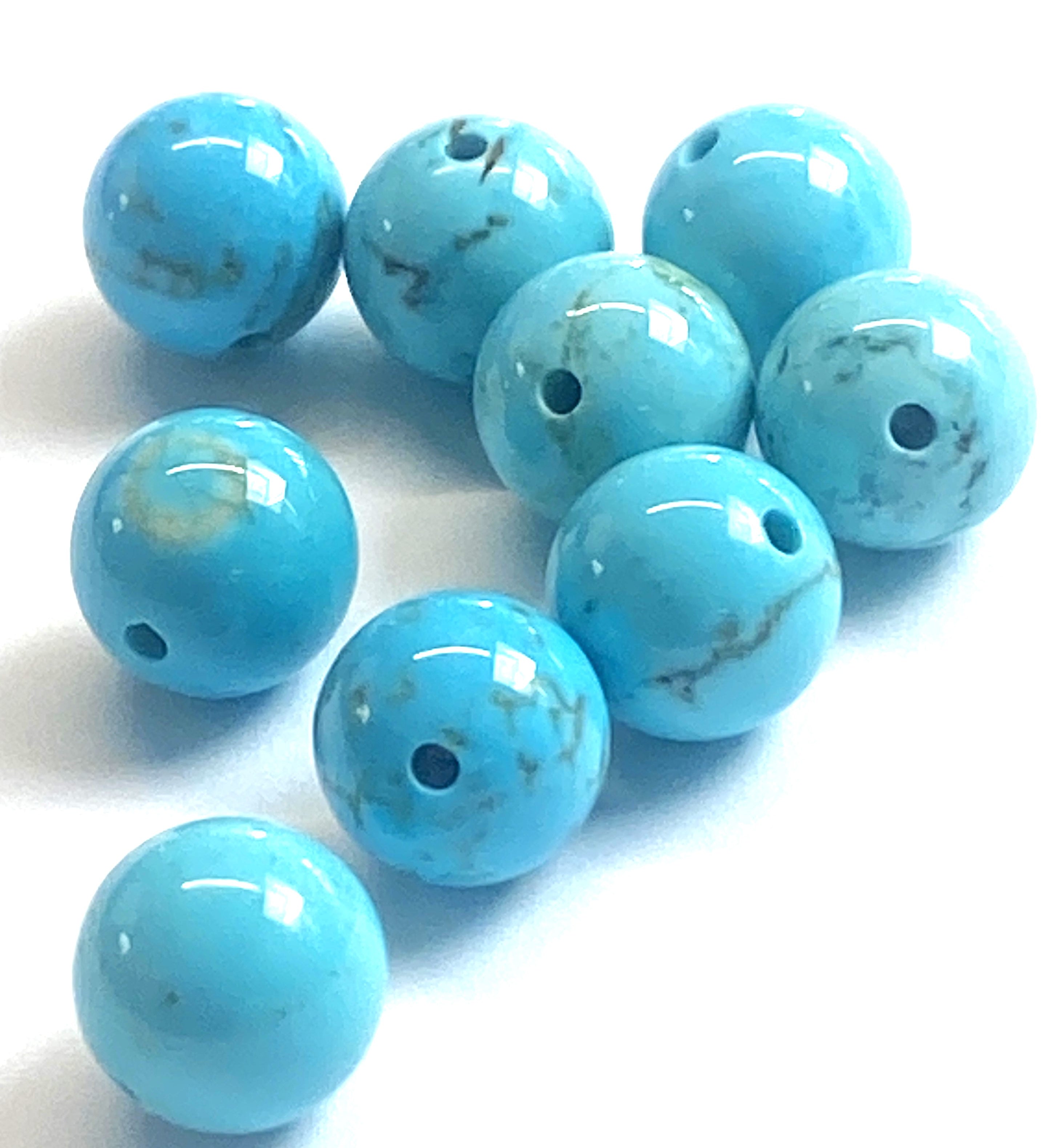 Ronde 8 - Perle en Howlite naturelle teintée - (10 pces)