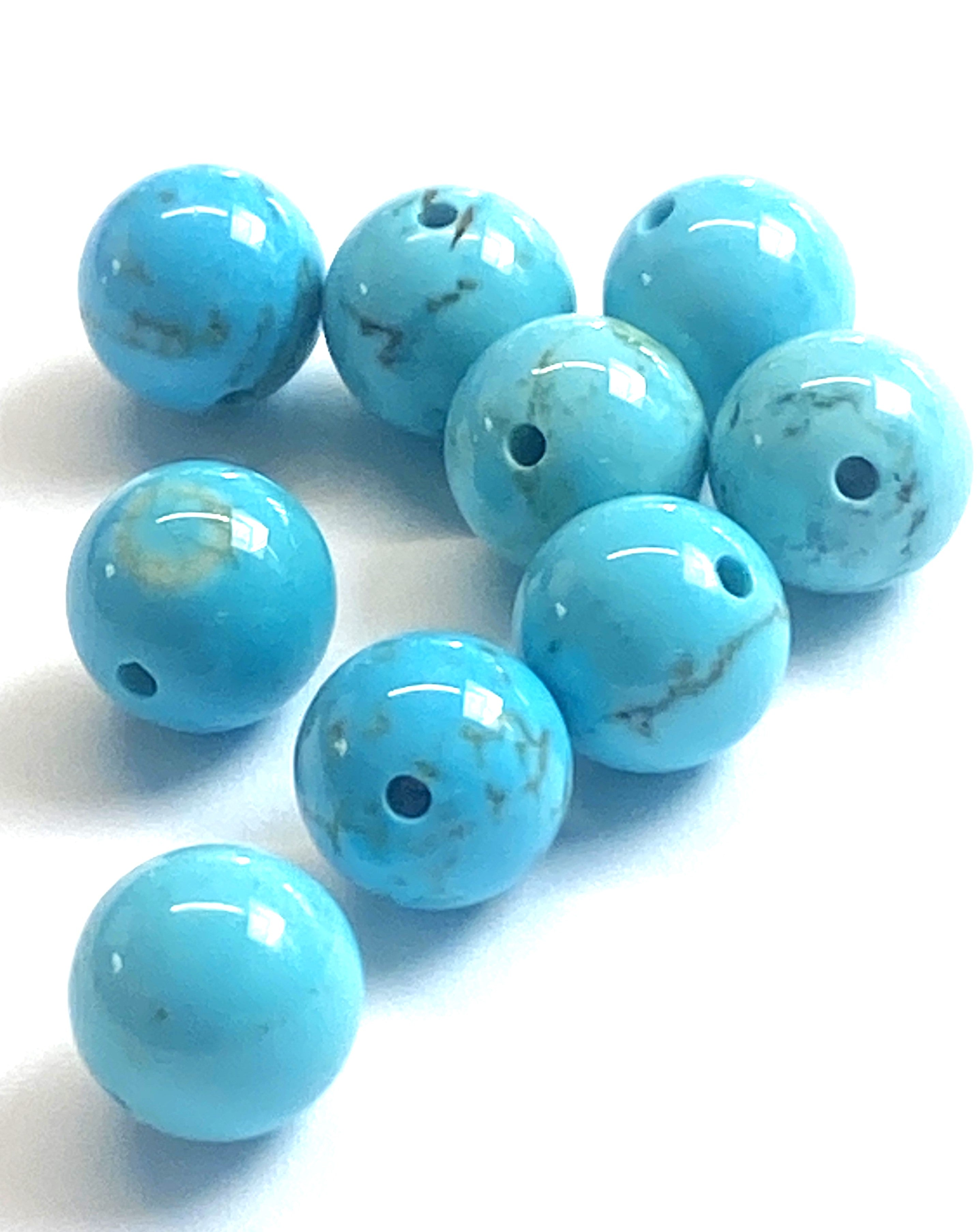 Ronde 8 - Perle en Howlite naturelle teintée - (10 pces)
