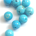 Ronde 8 - Perle en Howlite naturelle teintée - (10 pces)