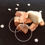 Boucles d'oreille créole argentée (paire)