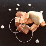 Boucles d'oreille créole argentée (paire)