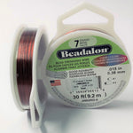 Fil pour perle 7 brins en acier inoxydable - 0.38 mm - Rouge (1 pce)