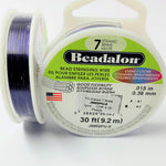 Fil pour perle 7 brins en acier inoxydable - 0.38 mm - Violet (1 pce)