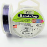 Fil pour perle 7 brins en acier inoxydable - 0.38 mm - Violet (1 pce)