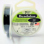 Fil pour perle 7 brins en acier inoxydable - 0.38 mm - Vert (1 pce)