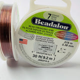 Fil pour perle 7 brins en acier inoxydable - 0.38mm - Rose (1 pce)