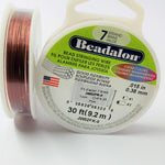 Fil pour perle 7 brins en acier inoxydable - 0.38mm - Rose (1 pce)