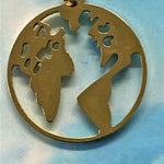 Charms- Petit pendentif  anneau avec Carte (1pce)