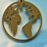 Charms- Petit pendentif  anneau avec Carte (1pce)