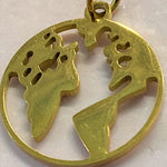 Charms- Petit pendentif  anneau avec Carte (1pce)