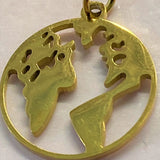 Charms- Petit pendentif  anneau avec Carte (1pce)