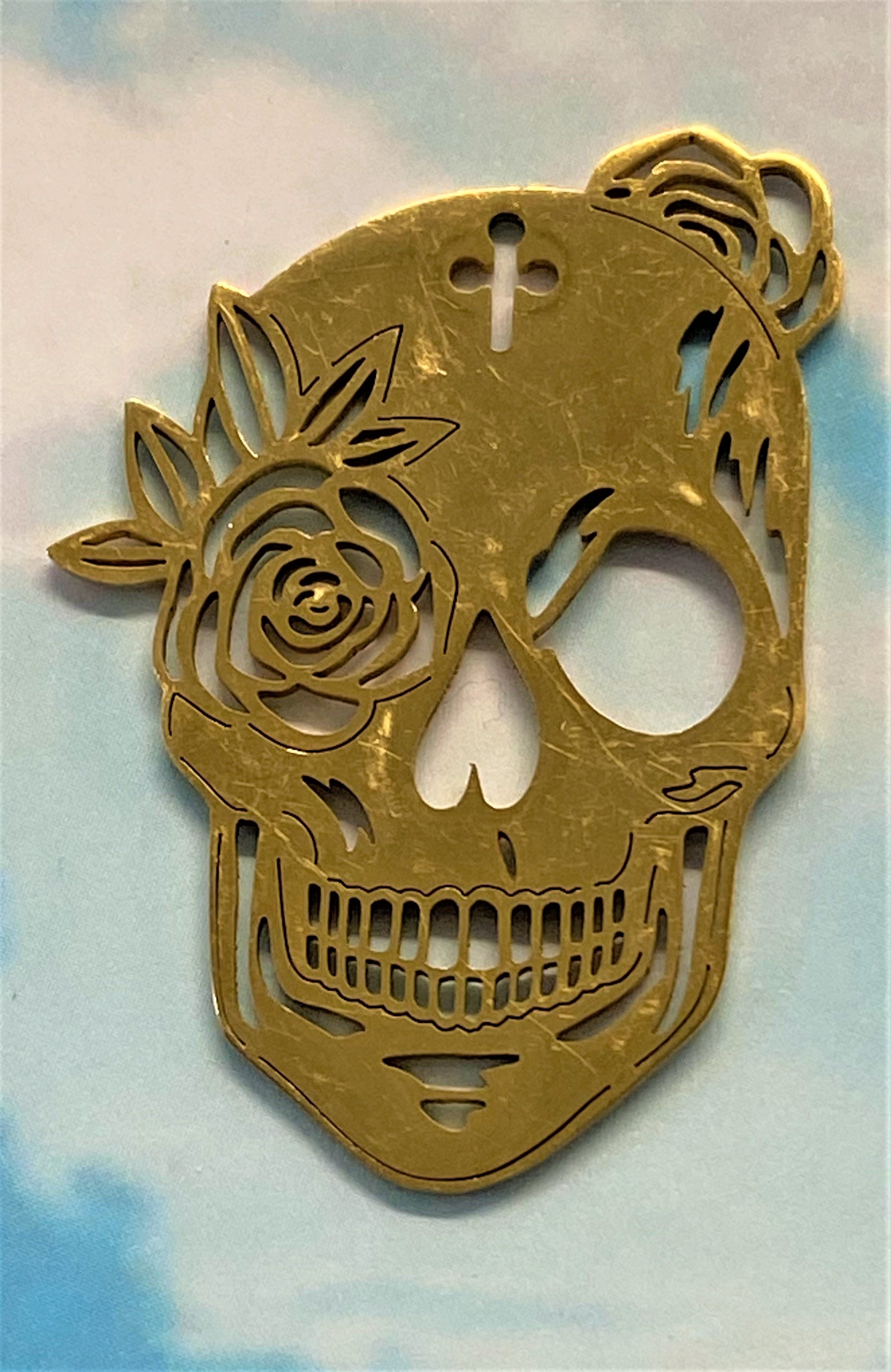 Charms- pendentif Crane pour Halloween, doré (1pce)