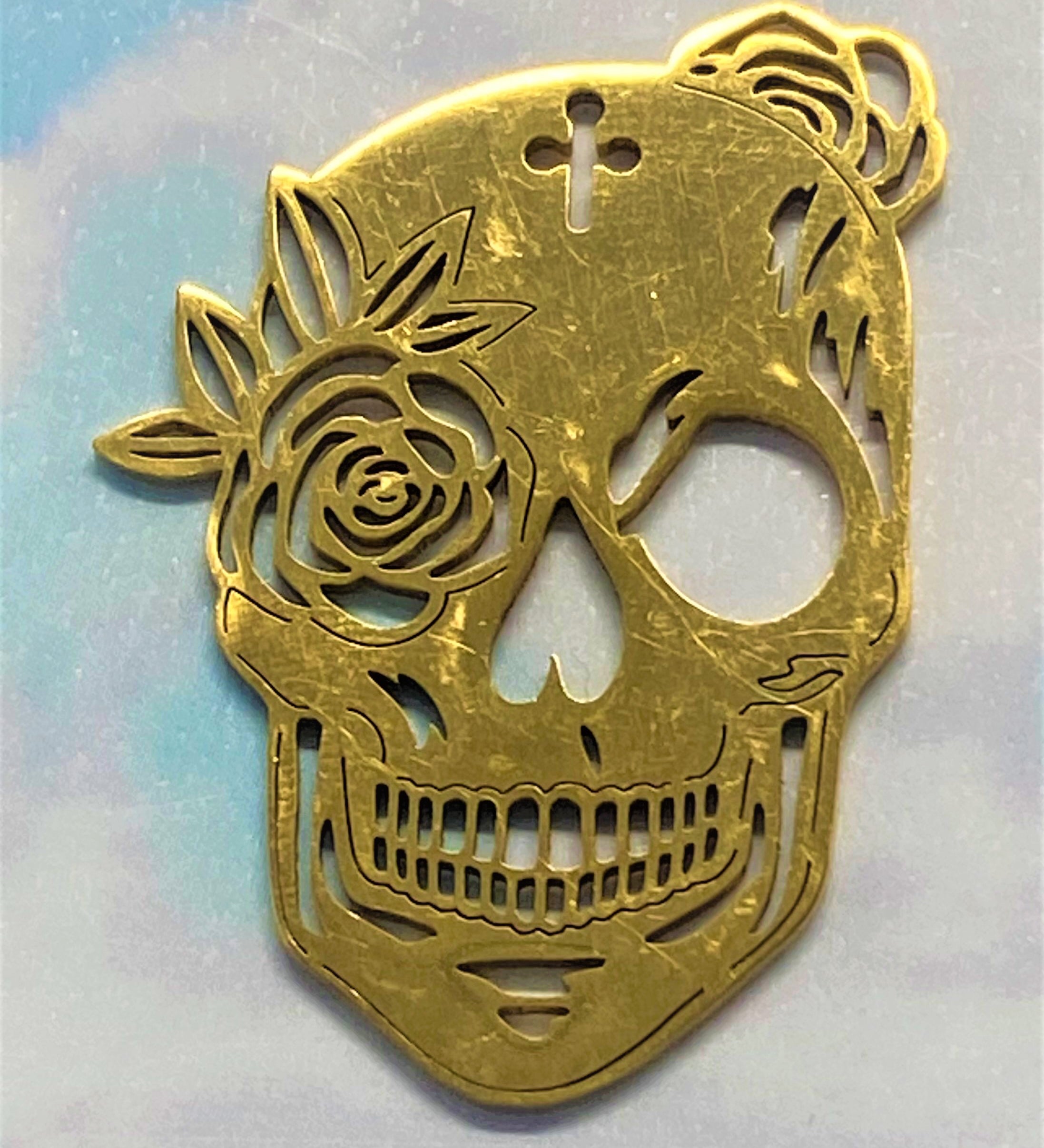 Charms- pendentif Crane pour Halloween, doré (1pce)