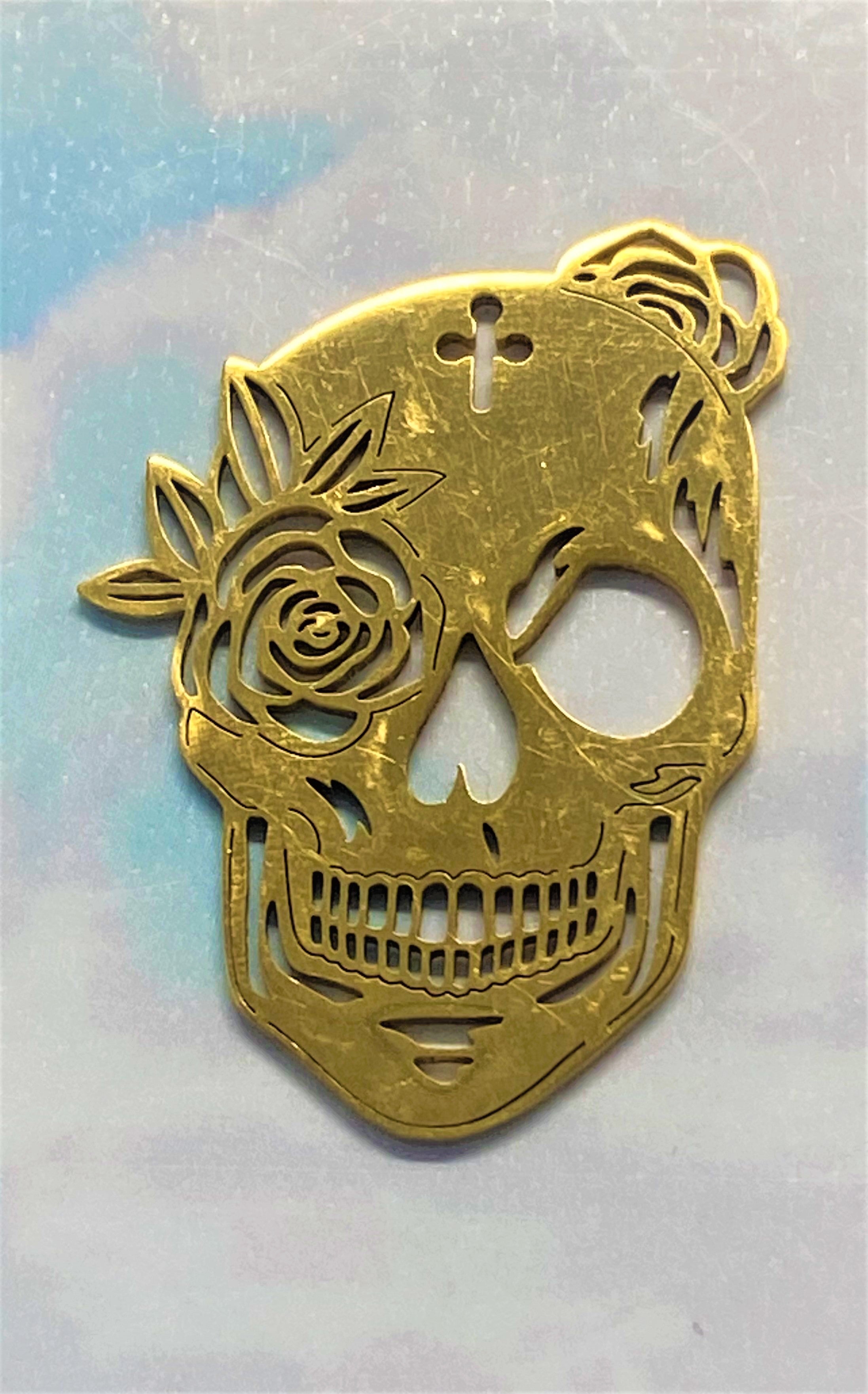 Charms- pendentif Crane pour Halloween, doré (1pce)