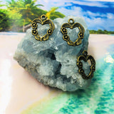 Pendentif cœur - style tibétain (1 pce)