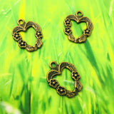 Pendentif cœur - style tibétain (1 pce)