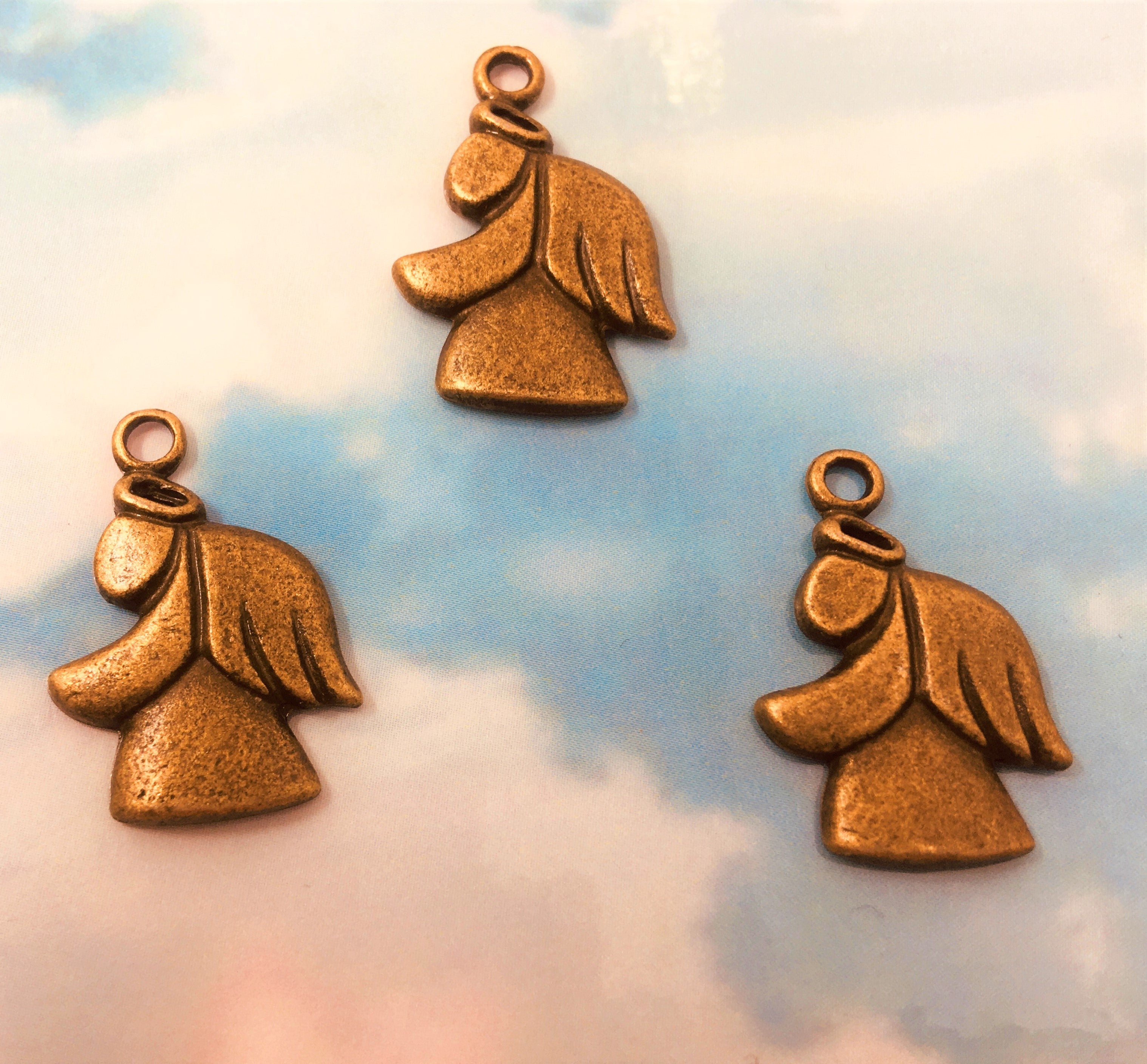 Pendentif ange sculpté - style tibétain (1pce)