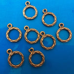 Pendentif anneau sculpté sur les deux faces - style tibétain (1pce)