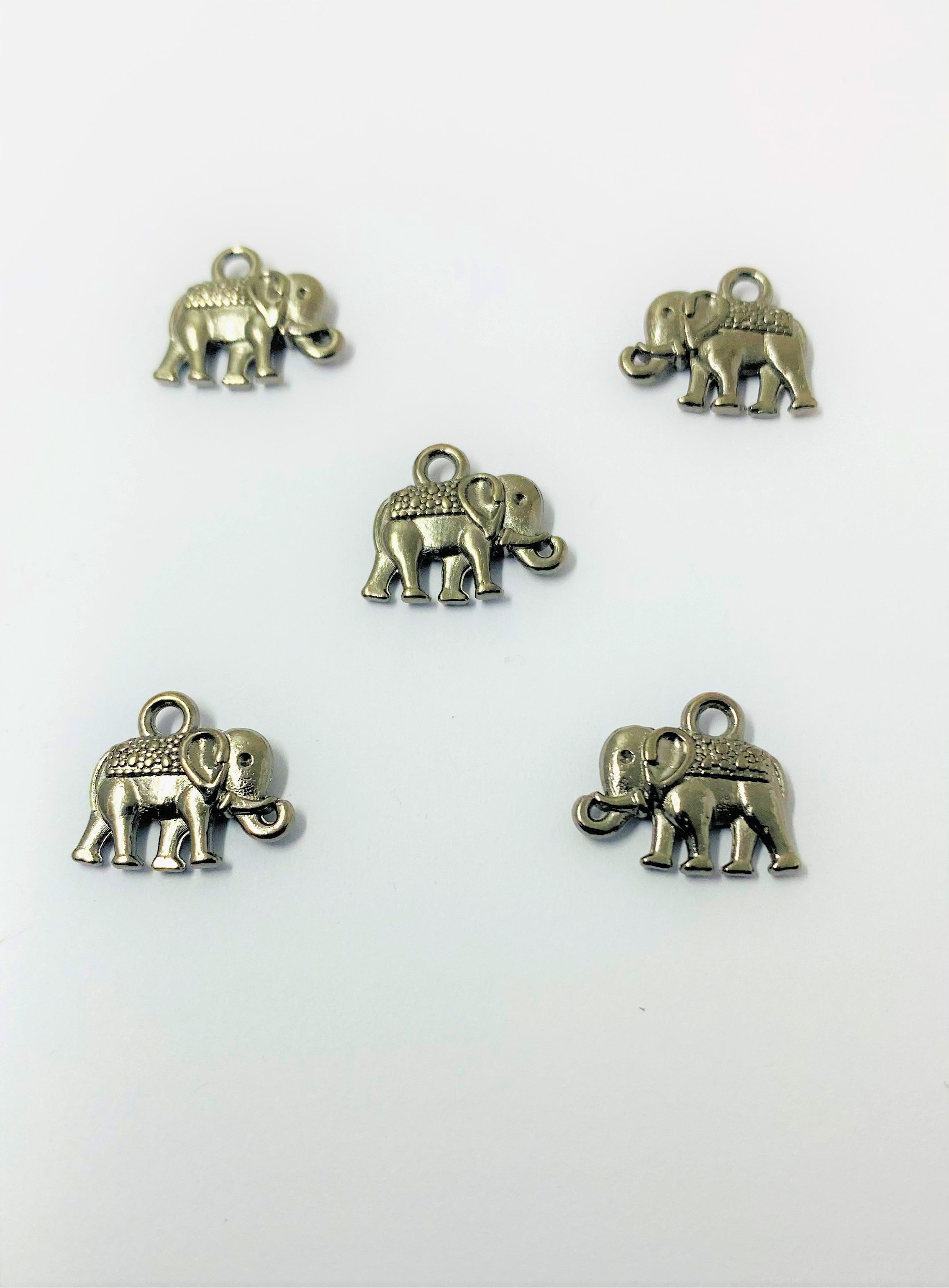 Charms - Petit éléphant , Gunmetal (1pce)