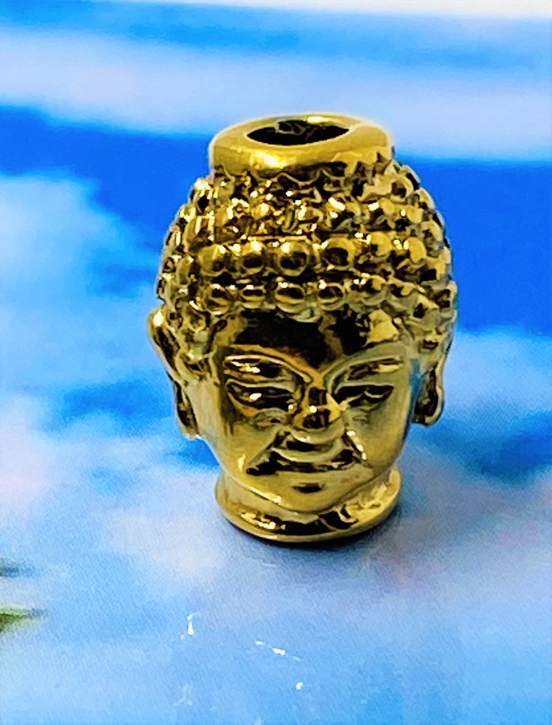 Perle intercalaire - Tête de Bouddha, Or (1pce)