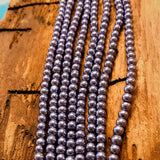 Perle de Verre- 3 -Ronde Nacré Bleuet (10 pces)          