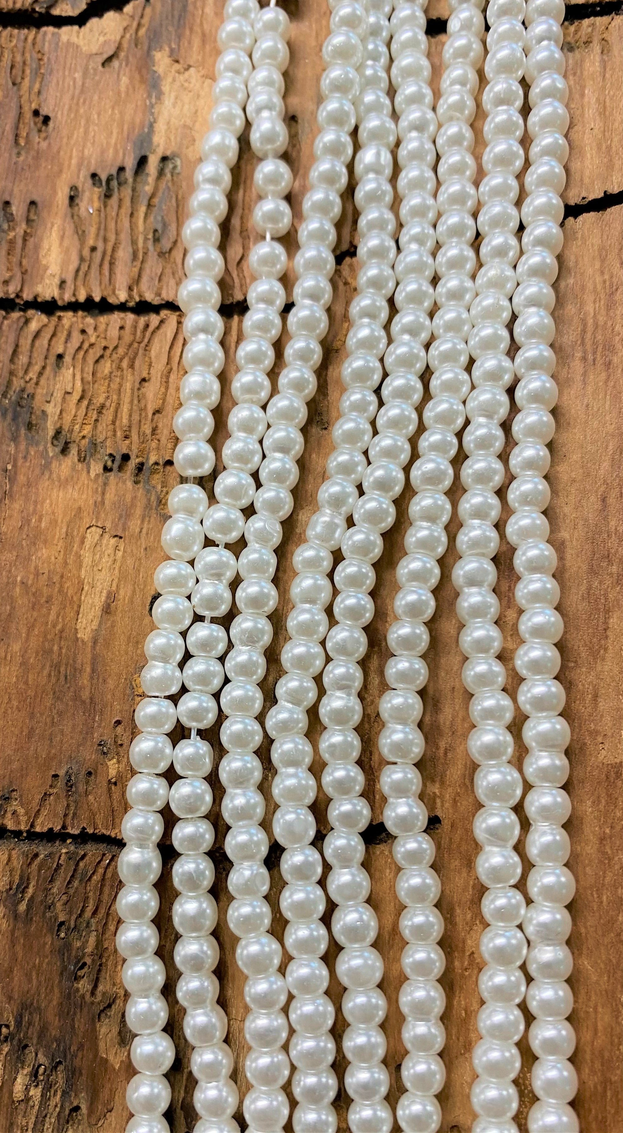 Perle de Verre- 3 -Ronde Nacré Blanc (10pces)