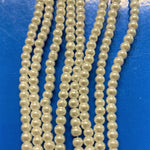 Perle de Verre- 3 -Ronde Nacré Blanc (10pces)