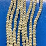 Perle de Verre- 3 -Ronde Nacré Blanc (10pces)