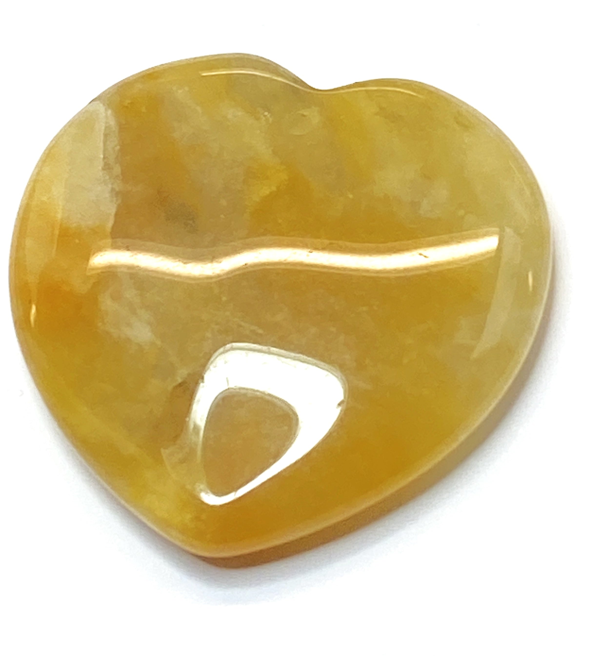 Pendentif pierre précieuse - Coeur - Mokaite 1pce)