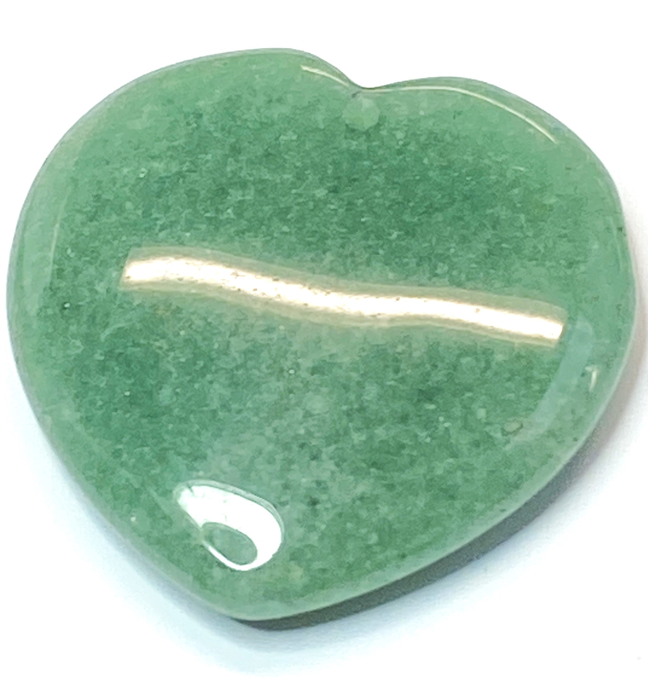 Pendentif pierre précieuse - Coeur - Aventurine (1pce)