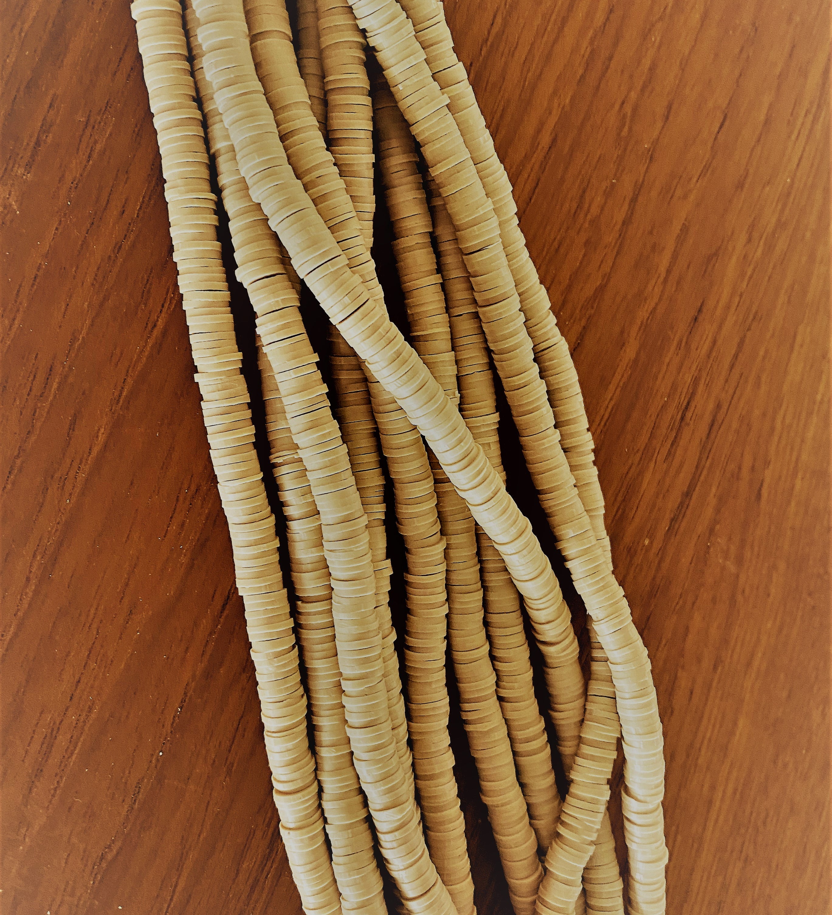 Perles Heishi Verge d'or pale (5 g ~100 pces)