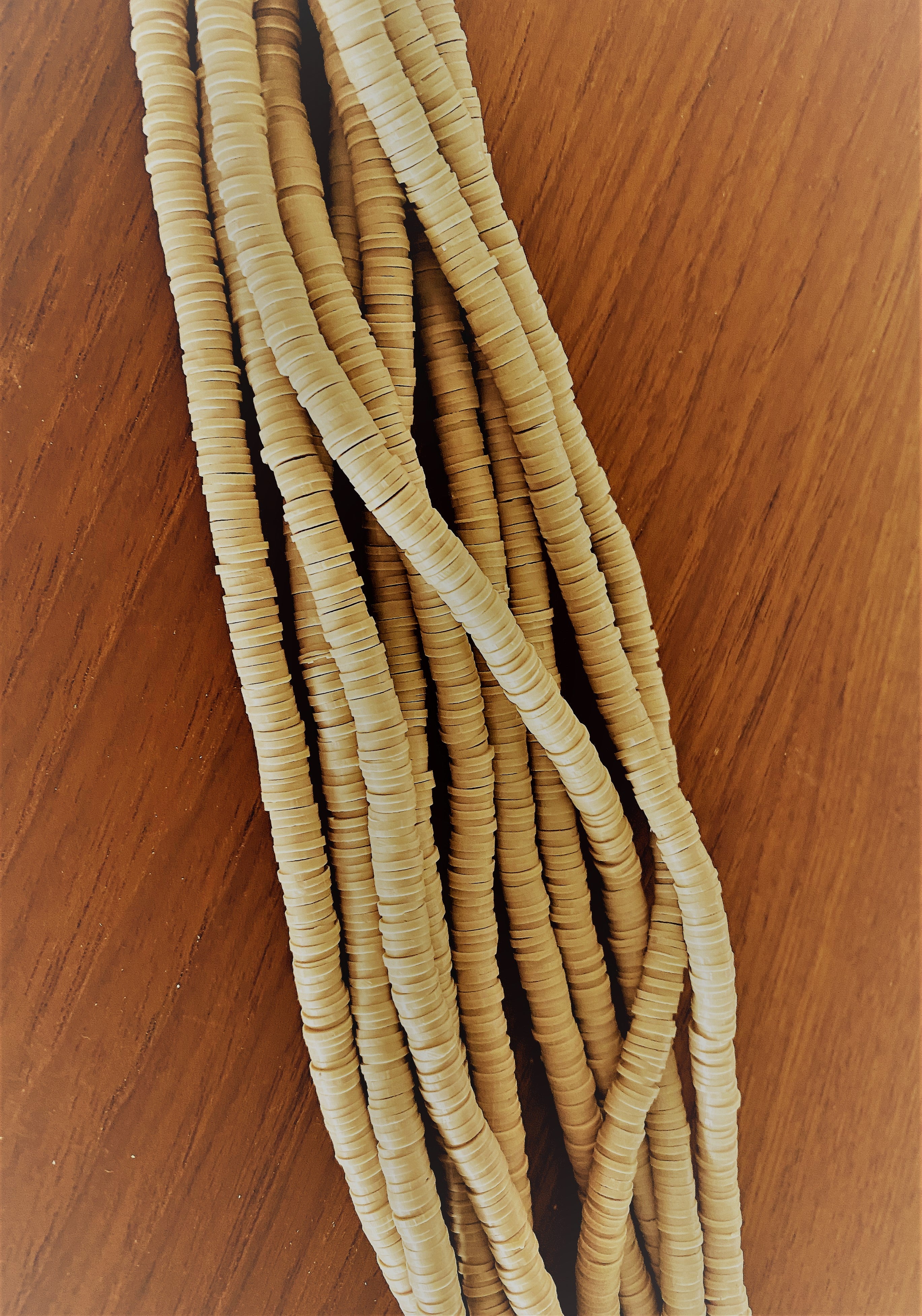 Perles Heishi Verge d'or pale (5 g ~100 pces)