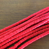 Perles Heishi  Rouge (5 g ~100 pces)