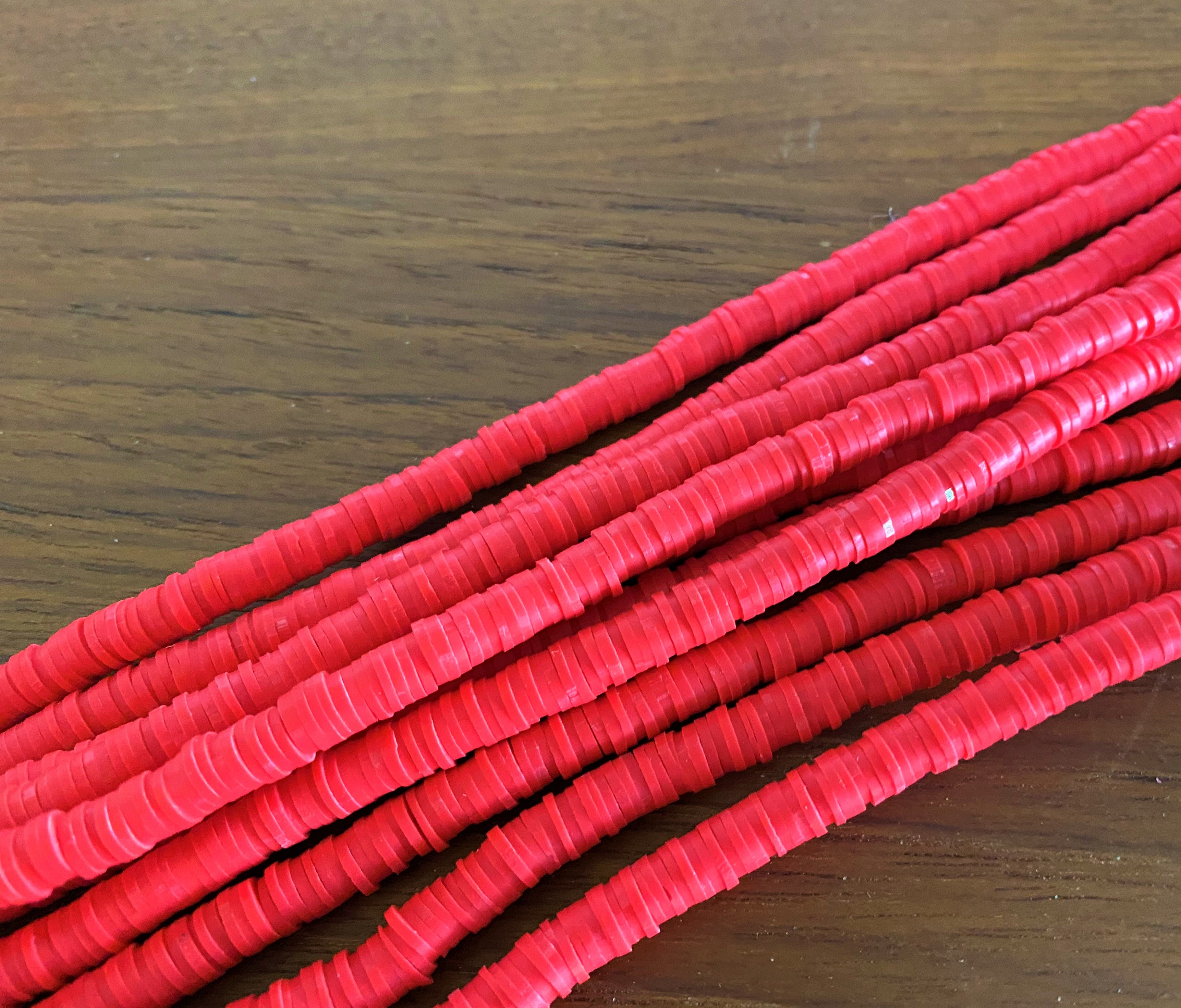 Perles Heishi  Rouge (5 g ~100 pces)