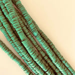 Perles Heishi Vert de mer Foncé (5 g ~100 pces)