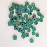 Perles Heishi Vert de mer Foncé (5 g ~100 pces)