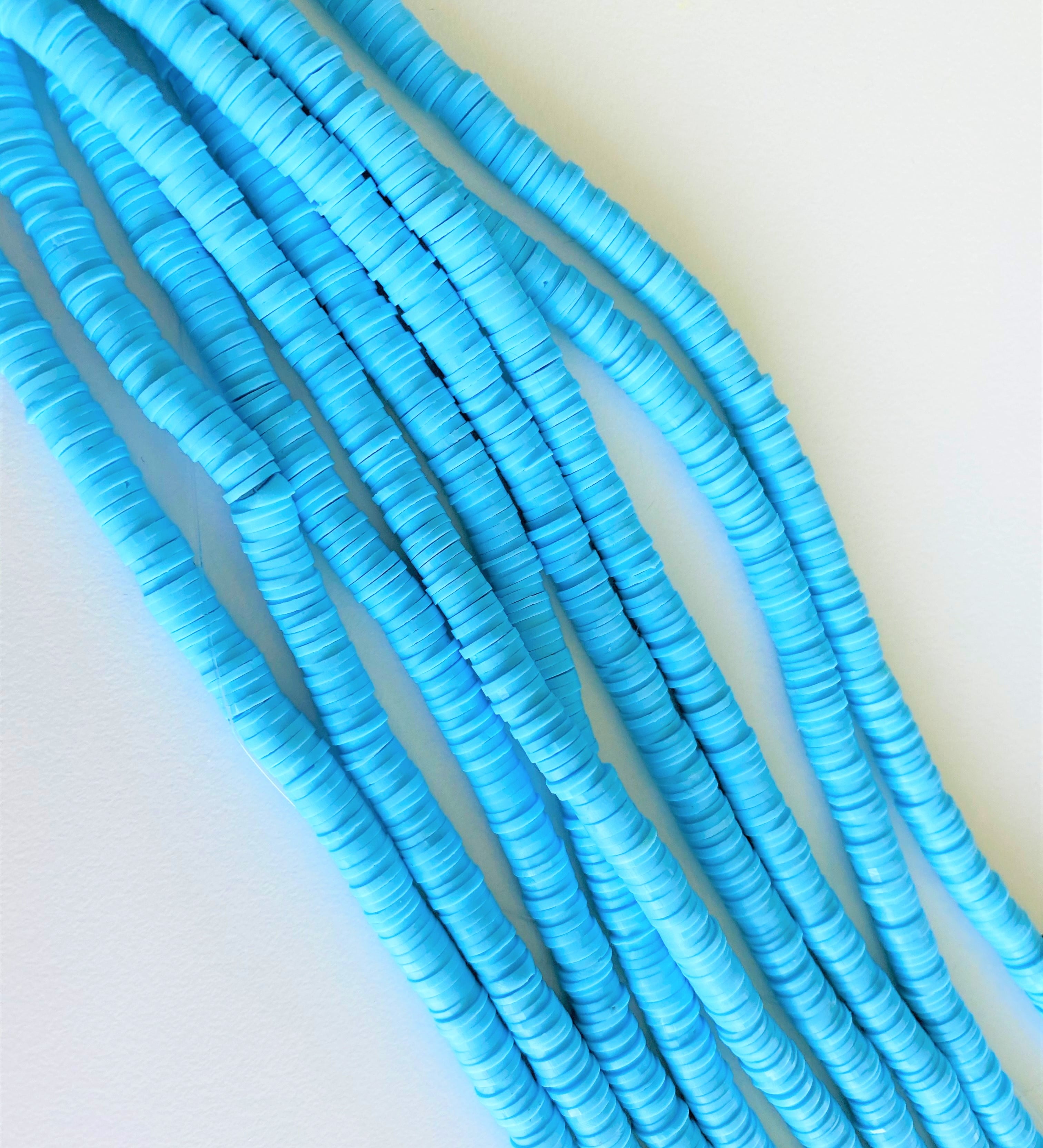 Perles Heishi  Bleu Ciel (5 g ~100 pces)