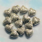 Perle- Petit Coeur, Style Tibétain - Argent antique (5pces)