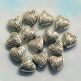 Perle- Petit Coeur, Style Tibétain - Argent antique (5pces)